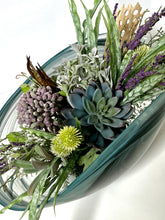 Load image into Gallery viewer, SUCCULENT GLASS BOW ARRANGEMENT
