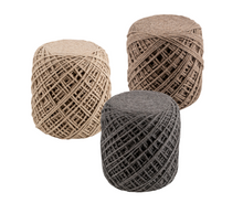 Load image into Gallery viewer, BEIGE WOVEN WOOL OTTOMAN
